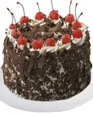 Black Forest Cake with one greeting card