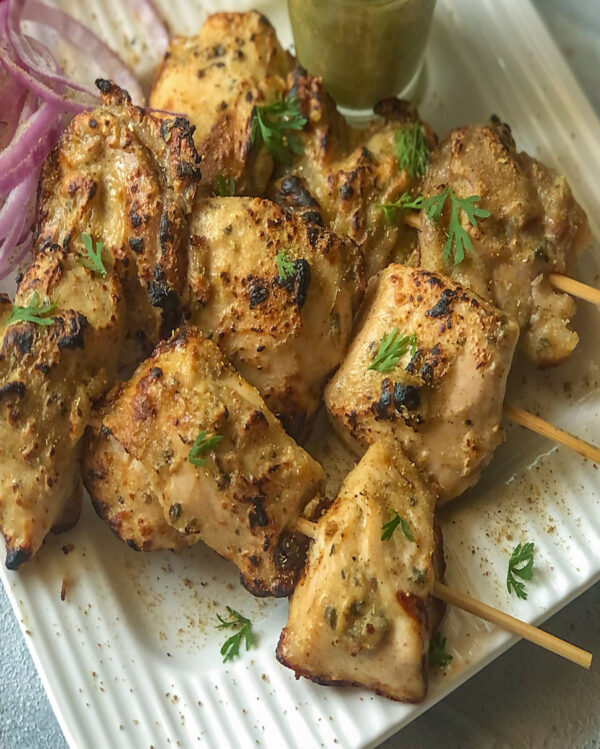 1 plate Chicken Reshmi Kabab